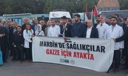 Mardin’de sağlıkçılar Gazze için bir araya geldi 