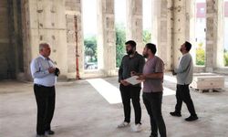 Mersin Müftüsü Yığman, müftülük yerleşkesindeki cami inşaatındaki çalışmaları inceledi
