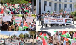 Üniversite öğrencilerinden Gazze'ye destek yürüyüşü