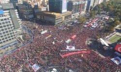 Yüz binlerin katıldığı 'Gazze Kararlılık Yürüyüşü' dron ile görüntülendi