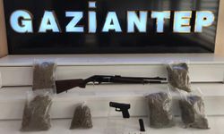 Gaziantep’te silah ve uyuşturucu operasyonu: 2 gözaltı