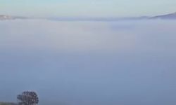 Malatya'da Tohma Çayı'na inen sis deniz manzarası oluşturdu