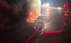 Şanlıurfa'da salça yüklü tır yangında küle döndü