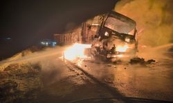 Mardin’de iki tır çarpıştı: Bir tır alevlere teslim oldu