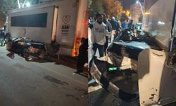 Otomobil Kızılay kan alma tırının altına girdi: Bir yaralı