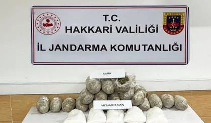 Hakkari'de 17 kilogram skunk ele geçirildi
