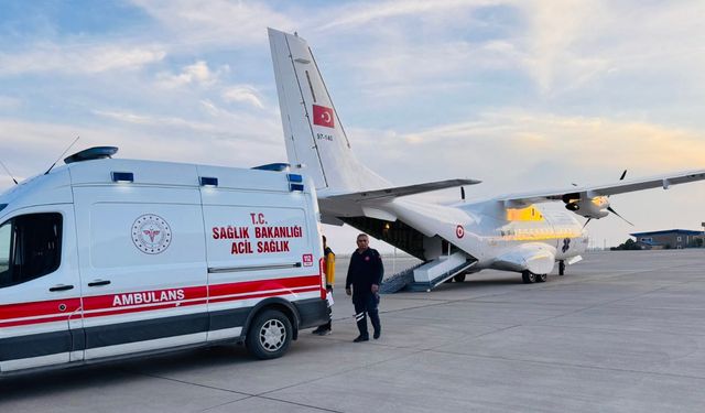 Mardin’de ambulans uçak 6 aylık Delal bebek için havalandı