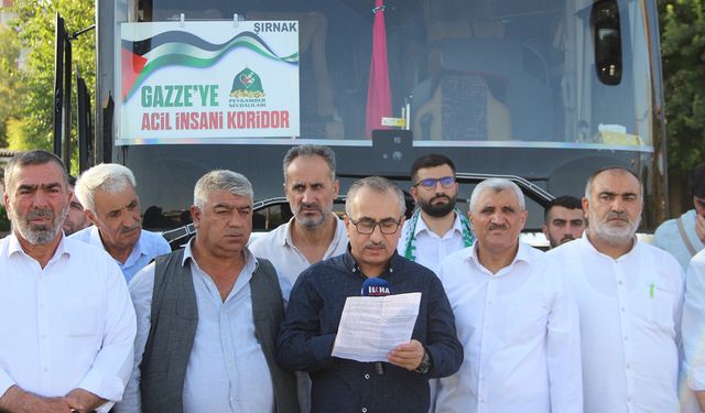 "Anadolu'dan Meclis'e, Meclis'ten Gazze'ye İnsani Koridor" yürüyüşüne Şırnak'tan destek