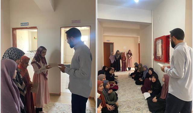 Kız Kur'an kursundaki başarılı öğrenciler ödüllendirildi