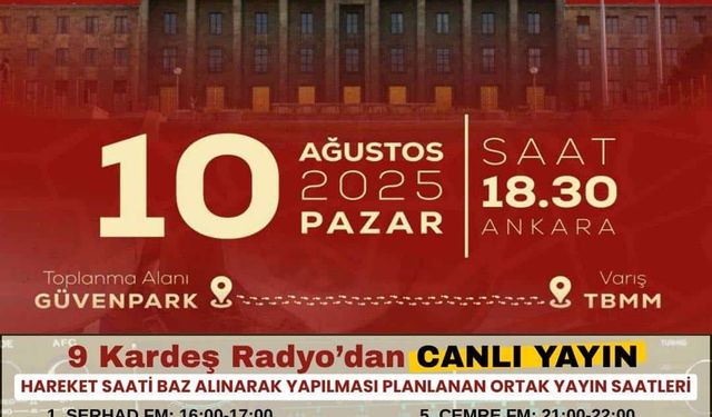 Siirt’in yerel radyosu da dahil 9 radyo, Gazze yürüyüşüne destek verecek