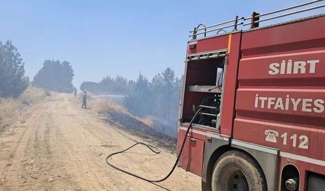 Siirt'te Doğu Kışla yerleşkesinde çıkan yangın kısa sürede kontrol altına alındı
