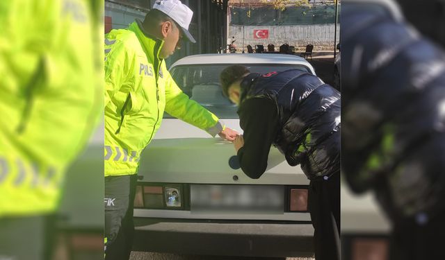 Aracında 'cinayet mamo' yazısı bulunan sürücü cezalandırıldı