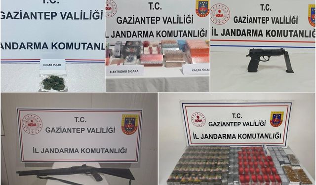 Gaziantep'te uyuşturucu ve kaçakçılık operasyonları: 47 gözaltı