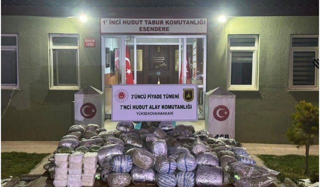 Hakkari’de 259 kilo uyuşturucu ele geçirildi