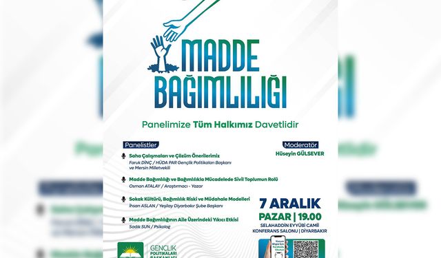 HÜDA PAR Gençlik Kolları Diyarbakır'da Madde Bağımlılığı paneli düzenliyor