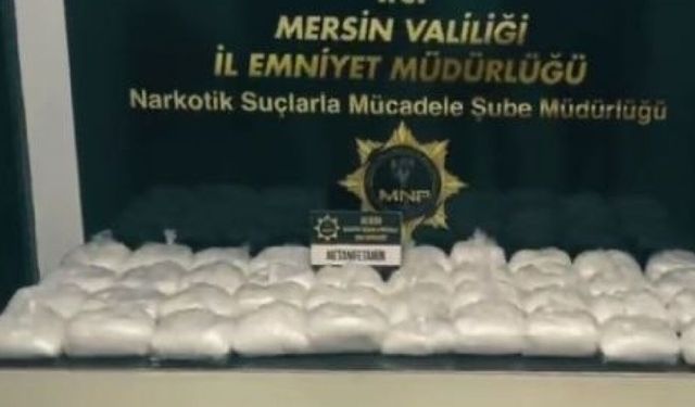 Mersin’de 38 kilogram metamfetamin ele geçirildi