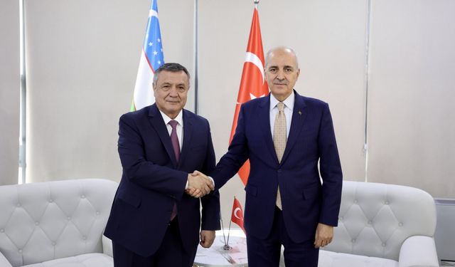 TBMM Başkanı Kurtulmuş, Buhara’da Özbekistan Ali Meclisi Yasama Meclisi Başkanı İsmailov ile görüştü