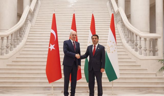TBMM Başkanı Kurtulmuş, Tacikistan Ali Meclisi Milli Meclis Başkanı Emomali ile bir araya geldi