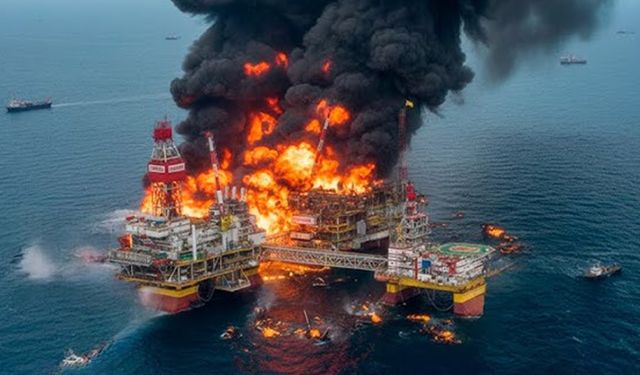 Ukrayna'dan Hazar Denizi'nde Rusya'ya ait bir petrol platformuna saldırı