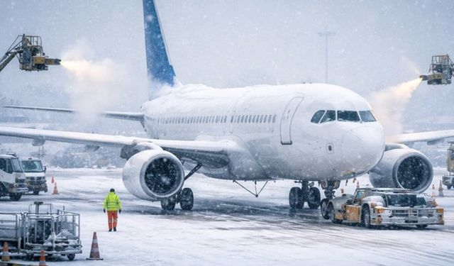 Avrupa'da soğuk hava uçuşları aksattı