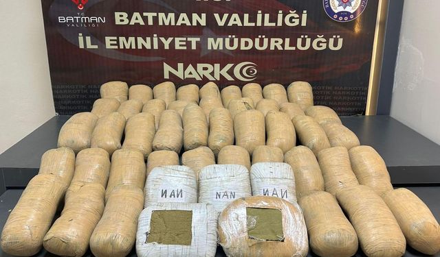 Batman'da 51 kilo esrar ele geçirildi