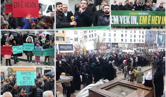 HÜDA PAR Suriye'deki savaş mağduru Kürtler için meydanlara indi