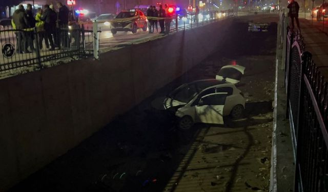 Malatya'da otomobil sulama kanalına düştü: 1 yaralı