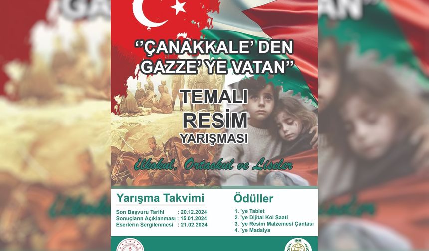 Şanlıurfa'da "Çanakkale'den Gazze'ye Vatan" temalı resim yarışması düzenlenecek