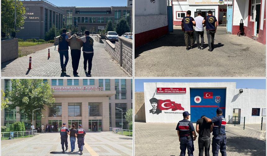 Batman'da kesinleşmiş hapis cezası bulunan 6 hükümlü yakalandı