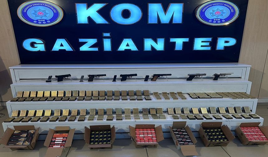 Gaziantep'te binlerce fişek ele geçirildi