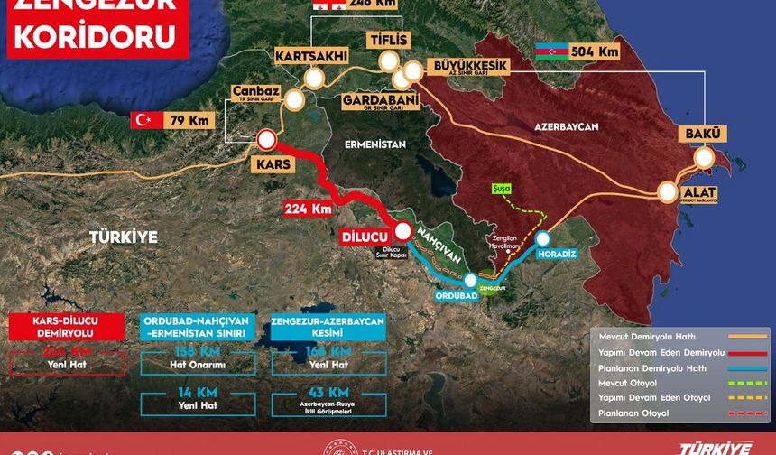 Kars-Iğdır-Aralık-Dilucu Demir Yolu Hattı'nın temeli 22 Ağustos'ta atılacak