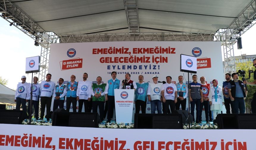 Memur-Sen hükümetin toplu sözleşme teklifine karşı Ankara'da yürüyüş ve miting düzenledi