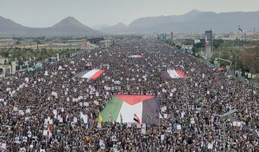 Yemen'den Gazze'ye milyonluk destek gösterisi