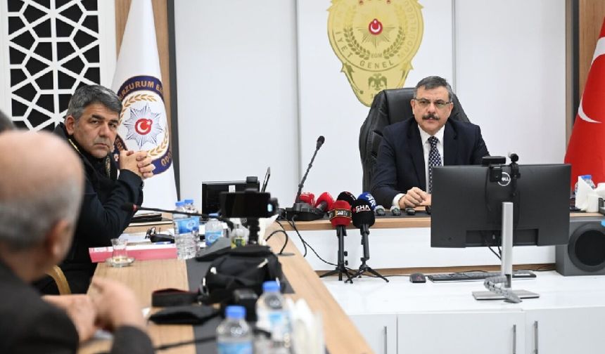 Erzurum’da aralık ayı asayiş ve güvenlik toplantısı yapıldı