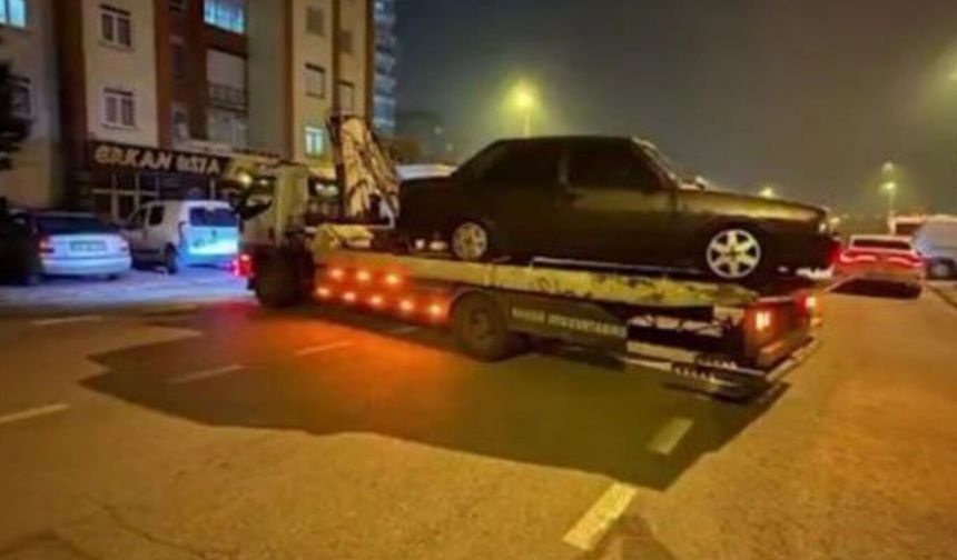 Kayseri’de drift atan sürücüye 64 bin lira ceza kesildi