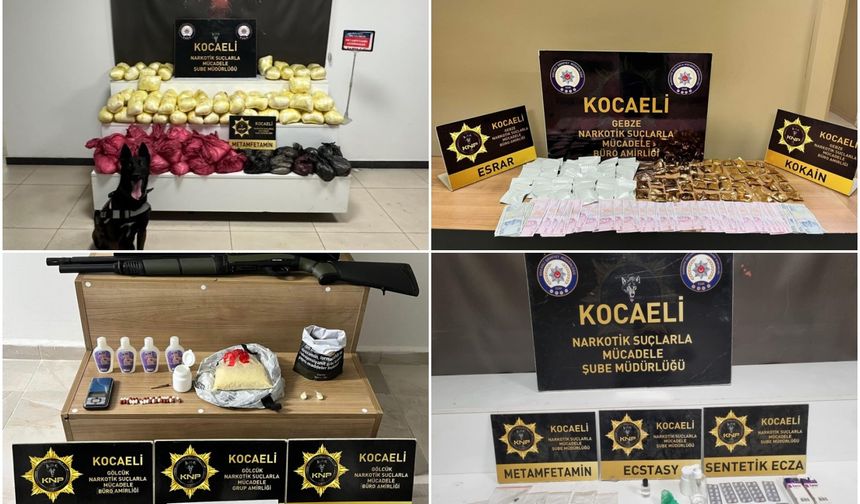 Kocaeli’de uyuşturucu operasyonunda 85 gözaltı