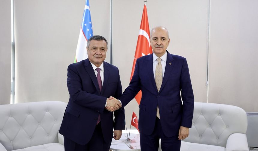 TBMM Başkanı Kurtulmuş, Buhara’da Özbekistan Ali Meclisi Yasama Meclisi Başkanı İsmailov ile görüştü