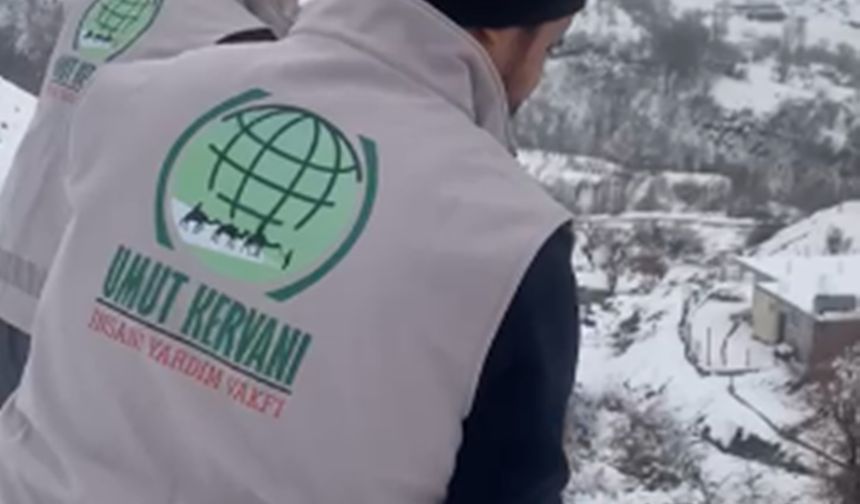 Batman'da Umut Kervanı kış şartlarında yaban hayvanlarını unutmadı