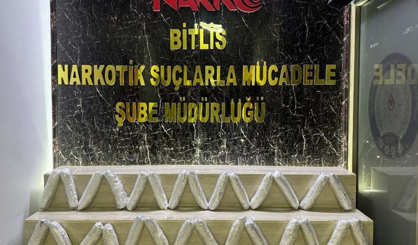 Bitlis'te 17 kilo 500 gram uyuşturucu ele geçirildi: 2 tutuklama
