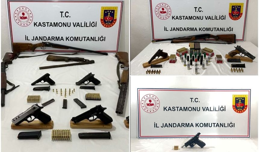 Kastamonu’da ruhsatsız silah operasyonunda 7 şüpheli gözaltına alındı