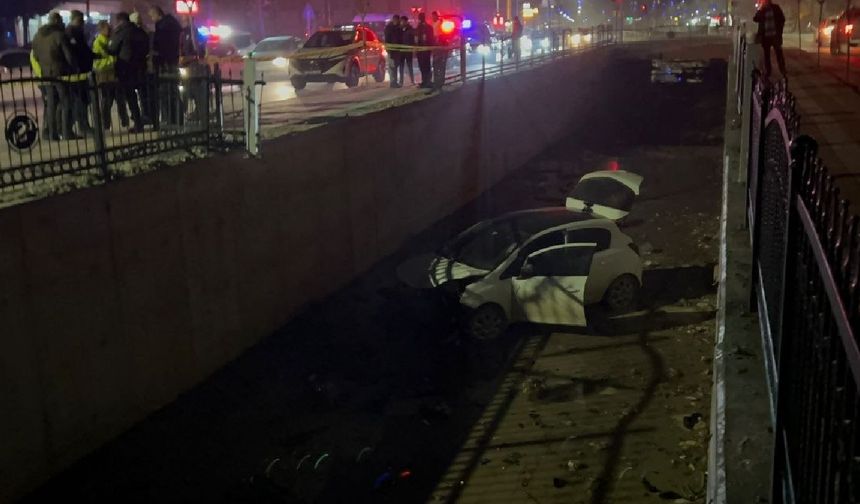 Malatya'da otomobil sulama kanalına düştü: 1 yaralı