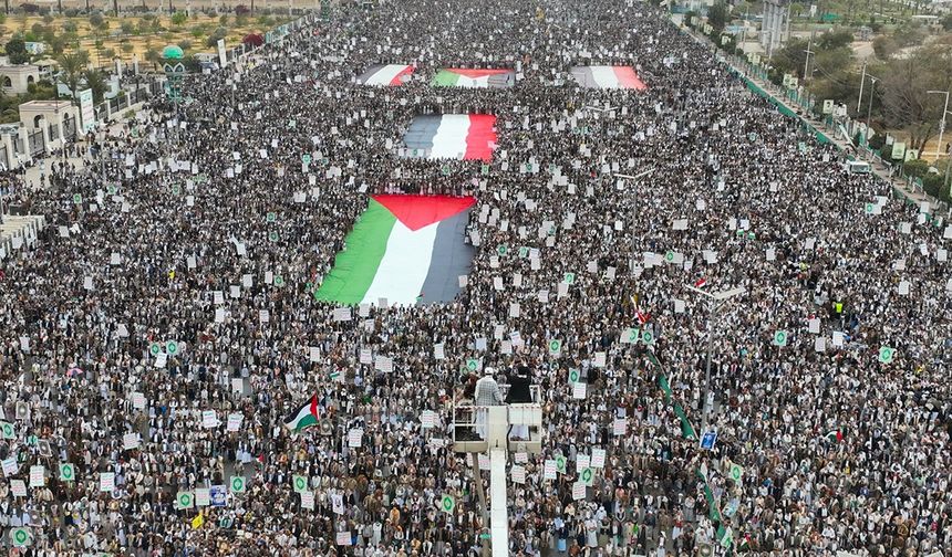 Yemen'de Filistin için milyonluk miting